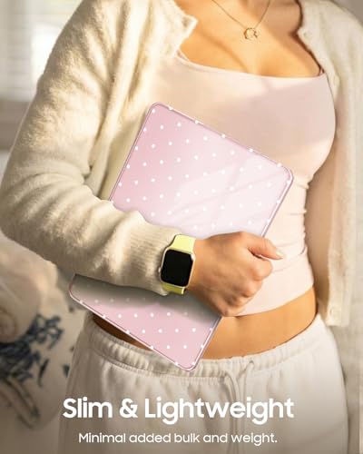 Fintie Case for MacBook Neo 13 Inch with Keyboard Skin & Screen Protector | 2026 A3404, Snap-On Design, Slim Fit, Hard Shell Cover, Blush Polka Dot - color: Blush Polka Dot