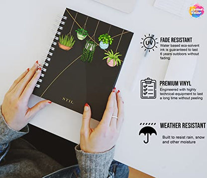 Plant Stickers (5pcs) - Strong Adhesive Waterproof Succulent Stickers - Do not Fade, Used for Notebook, Laptop, MacBook, Scrapbook, Ipad, Water Bottle