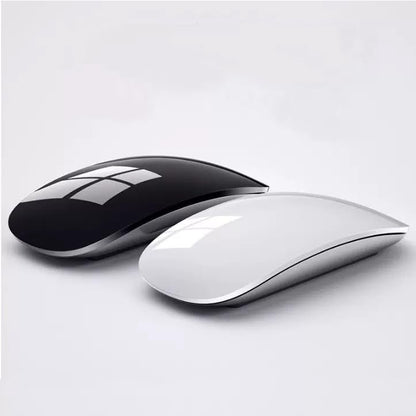 Wireless Multi-Touch Surface Magic Mouse Alternative USB C Rechargeable Touch Mouse Compatible with MacOS/Windows/Linux/Android Laptop Desktop PC Smartphone Tablet (Black) - color: Black