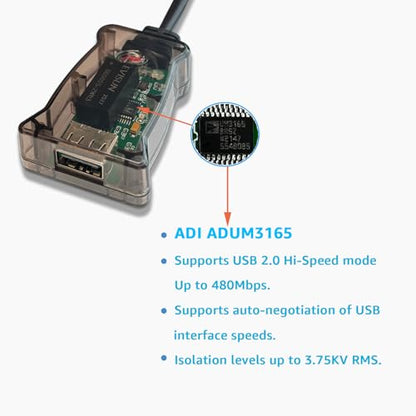 DSD TECH SH-G01L USB Isolator Supports USB 2.0 480Mbps High Speed Isolation