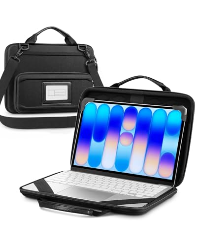 Fintie Shockproof Sleeve Case for MacBook Neo (A3404, 2026), Black | Protective Carrying Cover with Handle, Detachable Shoulder Strap, Accessory Pocket, ID Slot, Water-Resistant Bag