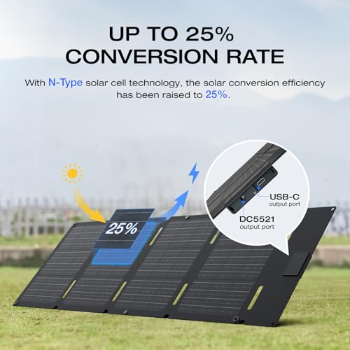 EF ECOFLOW Portable Power Station RIVER 2 with 45W Solar Panel, 256Wh LiFePO4 Battery/ 1 Hour Fast Charging, Up to 600W Output, Solar Generator for Outdoor Camping/RVs/Home Use - style: RIVER 2+45W Solar Panel