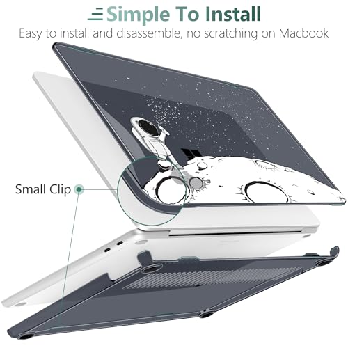Batianda Case for Microsoft Surface Laptop 13 inch 2025 2026, Astronaut | Fits Model 2095, Artistic Patterns Ultra-Slim Lightweight Scratch-Resistant Hard Shell with Professional Protection - color: Astronaut