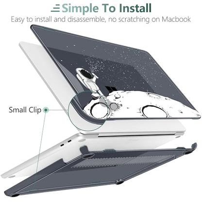 Batianda Case for Microsoft Surface Laptop 13 inch 2025 2026, Astronaut | Fits Model 2095, Artistic Patterns Ultra-Slim Lightweight Scratch-Resistant Hard Shell with Professional Protection - color: Astronaut