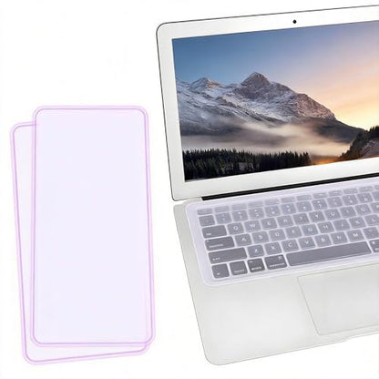 TORMEN Laptop Keyboard Cover Protector — Silicone Keyboard Skin L:14" x W:5" (36×13cm) for 15–17" Laptops Waterproof Dustproof Thin Typing Guard (2 Pcs Purple)