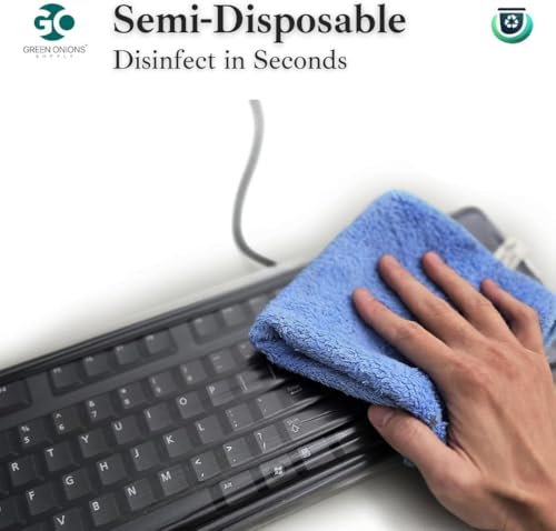 Universal KeyboardCap. Fully Covered Flat Style 0.025mm Waterproof Anti-Dust Desktop Keyboard Cover with Numeric Hospital/Dentist Use (0.03mm Size M(2 Packs)) - size: 0.03mm Size M(2 Packs)