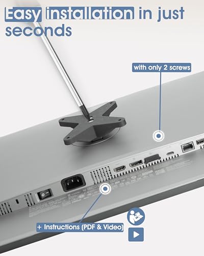 3IDEE VESA Mount Adapter Compatible with HP Monitor Z G3 & Series 7 Pro (Z24f, Z24m, Z24q, Z25, Z27, 724pu, 724pf, 727pu, 727pk, 727pm, 724pn, 727pq, 727pu etc.)- HP Monitor Mount Adapter - 75x75mm