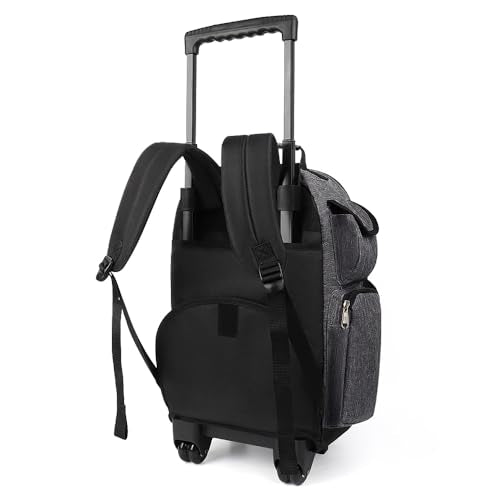 20" 2-in-1,Wheeled Travel Luggage Bag w/Telescopic Handle | Rolling Travel Luggage w/2 Wheels,Trolley Suitcase,Spacious Storage Design,2560-20''-Grey - color: JH-2560-Grey-20