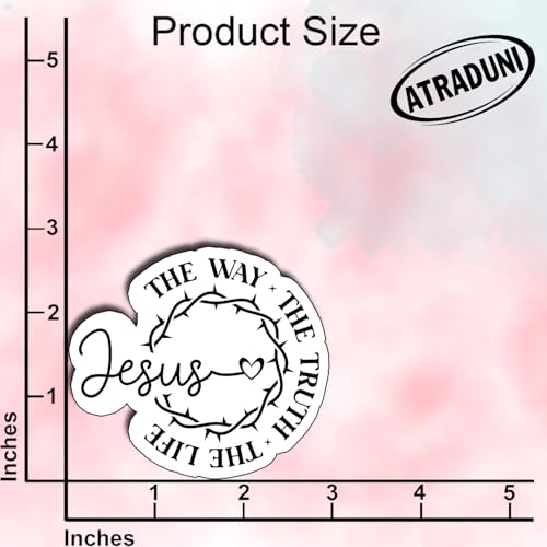 (3Pcs) Jesus The Way The Truth The Life Stickers Christian Inspirational Bible Verse Quote Religious Scripture Prayer Gifts Waterproof Vinyl Decal Kindle Water Bottle Bumper Hat Phone Laptop Size 3" - color: Jesus – the Way the Truth the Life