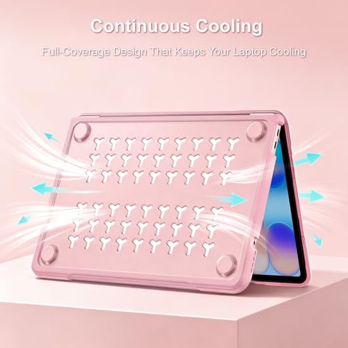 MOSISO Compatible with MacBook Neo Case 13 inch 2026 A3404 A18 Pro Chip | Anti-Crack Cover Protective Hard Shell Case with Shock-Absorbing TPU Bumper, Blush - color: Blush