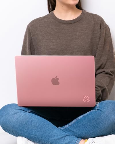 ZAGG MacBook Protection MacBook Pro 16" M5/M4/M3/M2/M1 Case – Premium Two-Piece Hard-Shell Snap-on Cover with Rubberized Non-Slip Grips, Durable, Lightweight, Scratch-Resistant, Frosted Finish, Pink - color: Pink, size: MacBook Pro 16" M4/M3/M2/M1