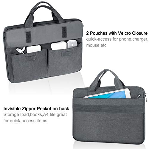 LANDICI Laptop Bag Case 13 14 inch with Shoulder Strap, Slim Waterproof Computer Sleeve Cover Compatible with MacBook Air 13/13.6 M1 M2 M3 M4, MacBook Pro 13/14, Chromebook 14, Grey - color: Grey, size: 13-13.5 Inch