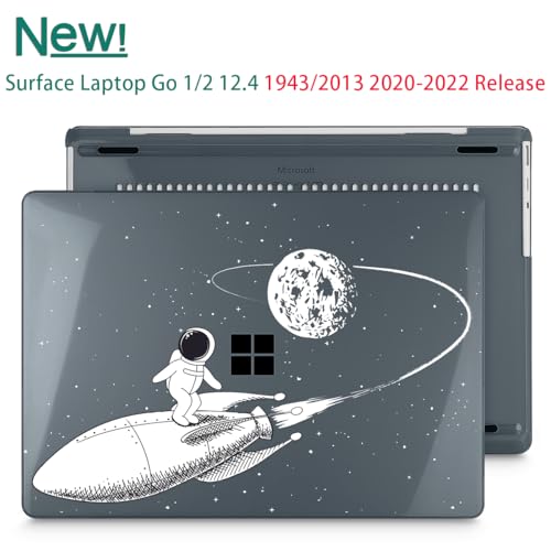 Mektron Surface Laptop Go 12.4 inch Case Compatible with Go 3/2/1 Microsoft Surface Laptop 12.4" Cover 2023-2020 Releases Model 1943/2013 Plastic Hard Shell Case with Screen Protector, Astronaut - color: Astronaut