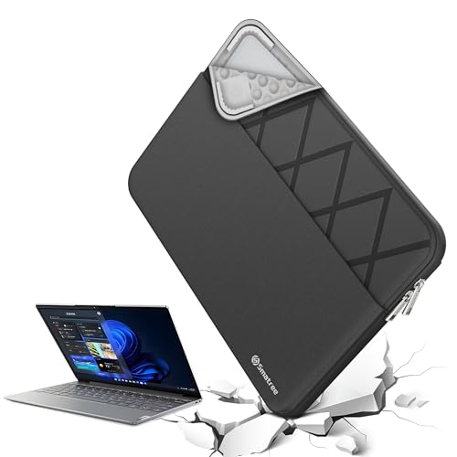 Smatree Laptop Sleeve for 13 inch Lenovo Yoga 6 Gen 8/7 | for 13 inch Yoga Lenovo 6 2 in 1,Case with Accessory Pocket,Patented Shockproof Design(E453) - color: Elite-Black, size: for 13 inch Yoga 6 Gen 8/7(E453)