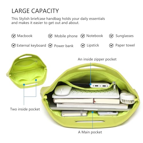 Official Document Computer Bag Stylishly Sleek with Multiple Compartments and Easy to Carry Design - color: Grass/Pu
