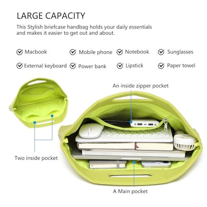 Official Document Computer Bag Stylishly Sleek with Multiple Compartments and Easy to Carry Design - color: Grass/Pu