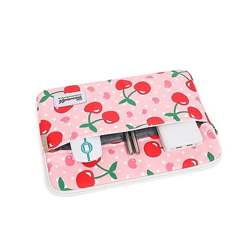 Canvaslife Pattern 13 inch Canvas Laptop Sleeve with Pocket 13 inch 13.3 inch Laptop 13 case13 Sleeve (Cherry) - color: Cherry, size: 13 inch/13.3 inch