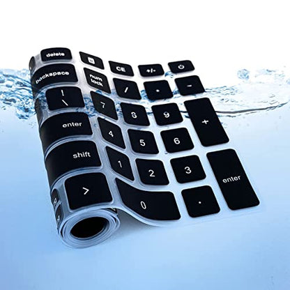 Keyboard Cover for 2026 2025 Dell 15 Laptop DC15250 DC15255 15.6" Dell Inspiron 15 3510 3511 3515 3525 3530 3535 5510 5515 5518 7510 15.6", Vostro 3510 3520 3530 5510 5515 15.6, Inspiron 7610 - color: Black