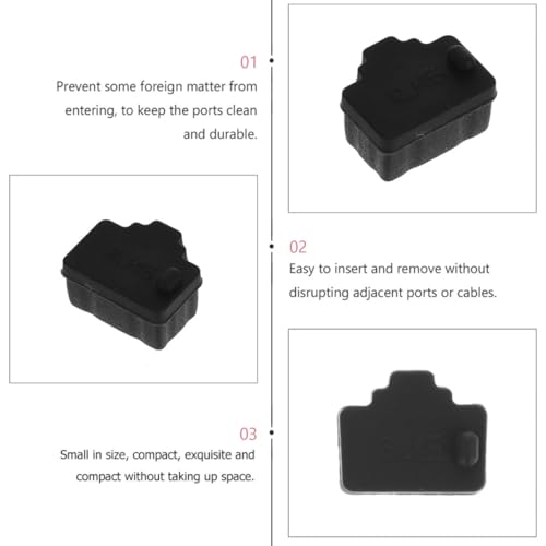 SEWACC 50pcs Ethernet Port Dust Plug Caps Rj45 Network Port Protector Silicone Anti-dust Portable Dustproof Covers for Tvs and Routers