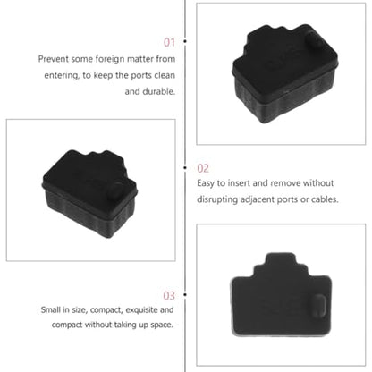 SEWACC 50pcs Ethernet Port Dust Plug Caps Rj45 Network Port Protector Silicone Anti-dust Portable Dustproof Covers for Tvs and Routers
