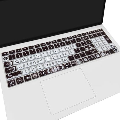 Cute Keyboard Cover for Dell Inspiron 15 3000 5000 7000 3510 3511 3515 3525 3530 3535 5510 5515 5518 7510 15.6", Inspiron 16 7610, Vostro 15 3510 5510 5515, Latitude 3520, Sun and Moon - color: Sun and Moon