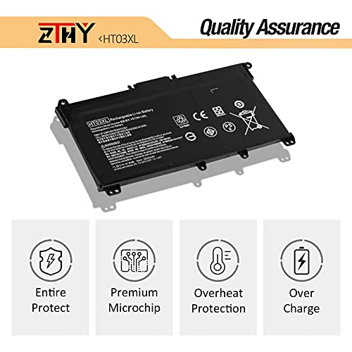 HT03XL Battery Replacement for HP Pavilion 15-CS 15-CW 15-CU 15-DA 15-DB | 15-DW 15-DY 15T-DA 15T-DB 15T-DQ 15-cu1xxx 15-cw1xxx 15-DA0XXX 15-db1xxx 15-dw0xxx 15t-dy100 17-by0xxx 17-ca0xxx 14m-dh0xxx - size: 7.68*4.13*0.2 inch HT03XL
