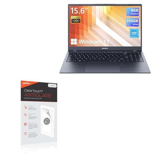 BoxWave Screen Protector Compatible with INHONLAP N15 Laptop (15.6 in) - ClearTouch Anti-Glare (2-Pack), Anti-Fingerprint Matte Film Skin