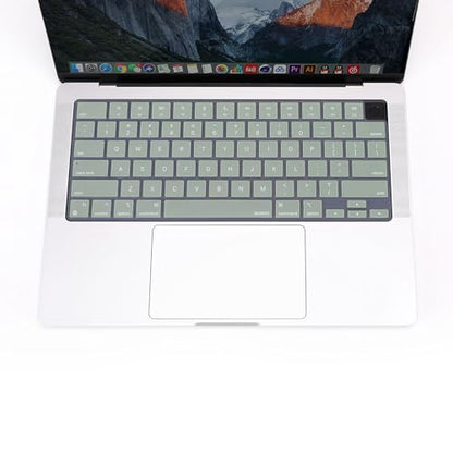 MOSISO Keyboard Cover Skin Compatible with MacBook Air 15 inch M3 M2 | A3114 A2941/Air 13.6 A3113 A2681/Pro 14/16 M4 M3 M2 M1, Antique Green - color: Antique Green