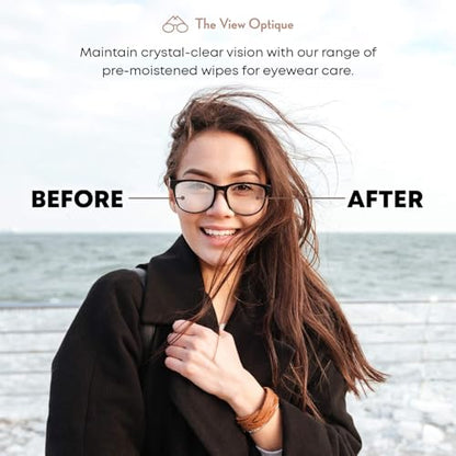 Eyeglass Cleaner Kit – (1) 1 oz Lens Cleaner Spray & (1) Microfiber Cloth with Pre-Moistened Lens Cleaning Wipes for Glasses, Screens & Sunglasses (26 Count)