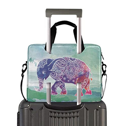 Elephant Art Watercolor Painting Laptop Case, 15.6 inch | Laptop Bag, Waterproof Laptop Sleeve, Protective Briefcase, For Women Men - color: Elephant Art Watercolor Painting