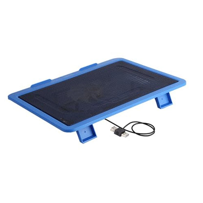 Yosoo Health Gear Laptop Cooling Pad with Big Fan, USB Powered Stand for 14" or Smaller Notebooks, Quiet Laptop Cooler Base (Blue) - color: Blue