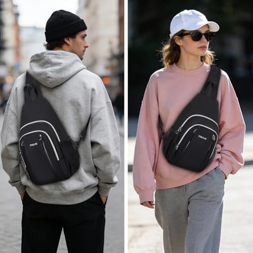 MOSISO Crossbody Bags for Men Women, Small Sling Backpack Chest | Daypack Bag for Outdoor Casual Sports