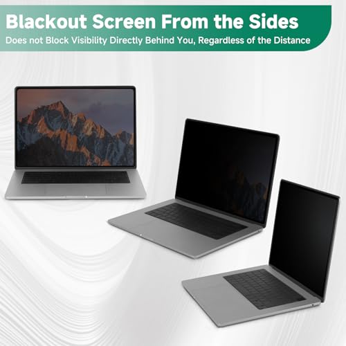 Nano-Suction Laptop Privacy Screen 14 Inch 16:9, Removable Screen Privacy Shield for Laptop, Anti Glare, Anti Bule Light, Screen Protector for Lenovo HP Dell Acer Asus Thinkpad - size: Laptop 14 inch 16:9