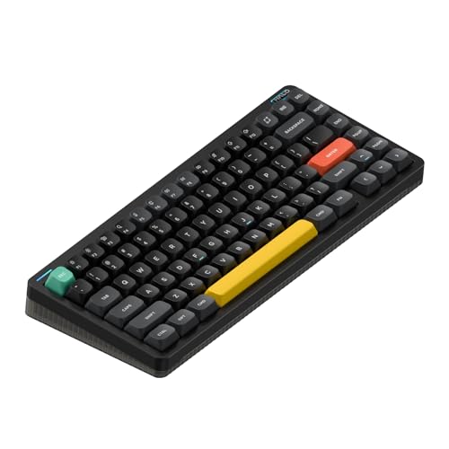 nuphy Halo75 V2 Mechancial Gaming Kyeboard,75% Wireless Hot Swappable Bluetooth Keyboard,83 Kyes RGB Backlit Keyboard,Support Bluetooth/2.4GHz/USB-C (Black, Mint (37gf)) - color: Black, size: Mint (37gf)