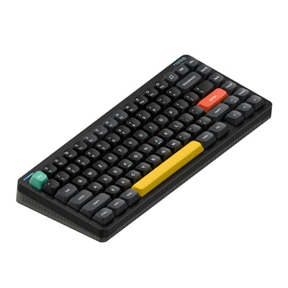 nuphy Halo75 V2 Mechancial Gaming Kyeboard,75% Wireless Hot Swappable Bluetooth Keyboard,83 Kyes RGB Backlit Keyboard,Support Bluetooth/2.4GHz/USB-C (Black, Lemon (55gf)) - color: Black, size: Lemon (55gf)