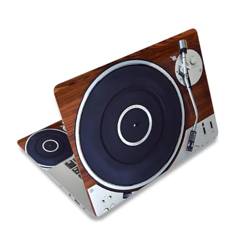 Laptop Decal Sticker Skin Cover, 12" 13.1" 13.3" 14" 15" 15.4" 15.6" Laptop | Netbook Vinyl Skin Sticker Cover Art Notebook Protector ( 2 Wrist Pad Included), Removable Reusable, Retro Music Player - color: Retro Music Player