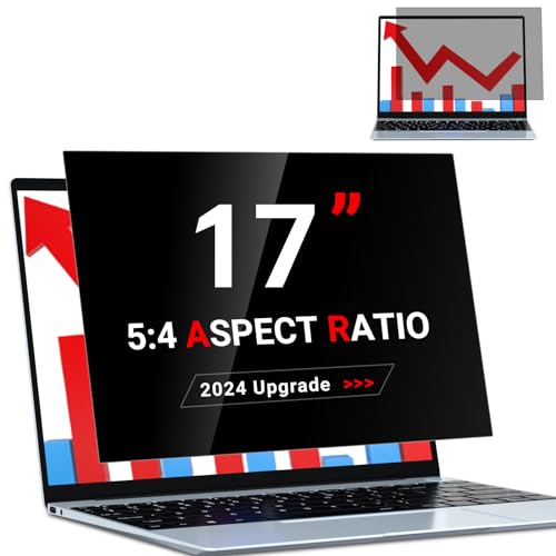ZOEGAA Laptop Privacy Screen 17 inch 5:4, 17 inch Removable Anti Blue Light Glare Eye Protection Shield, Black Blackout Anti Spy Desktop Security Private Filter - size: 17 inch Computer with 5:4 Aspect Ratio
