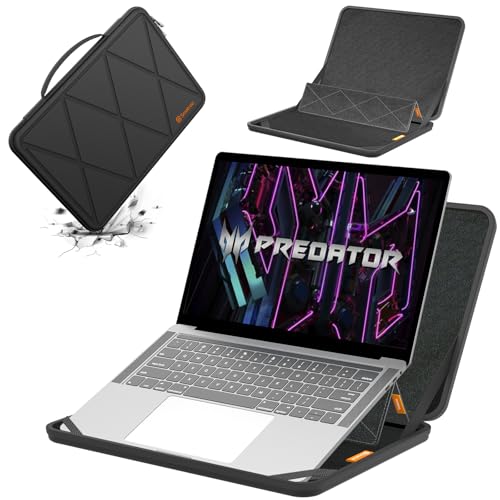 Smatree MS56 Hard EVA Protective Sleeve with Stand Compatible for 14 inch Acer Swift 14 AI Copilot+PC, for 14.5 inch Acer Swift Go 14 AI Copilot+PC, for 14inch Predator Triton 300 SE PT314/Triton 14 - color: MS - Black, size: For 14 inch Swift 14/Go 14 (M
