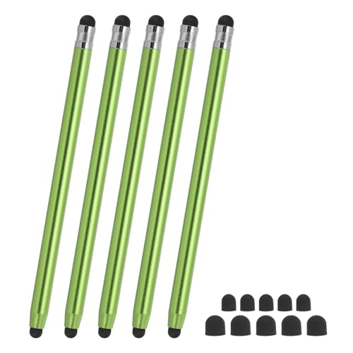 PATIKIL 5 Pcs Stylus Pens for Touch Screens, 2 in 1 High Sensitivity Universal Pen Capacitive Stylus for Phone Tablets Laptop Touch Screen Devices, Green - color: Green