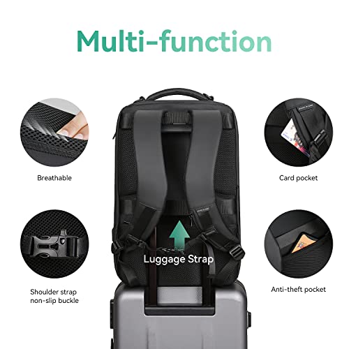MARK RYDEN Business Backpack for Men, Waterproof High Tech Backpack with Sport Car Shape Design and USB Charging Port, Travel Laptop Backpack Fits 17.3 Inch Notebook (YKK-2 Pockets) | Waterproof Tech Backpack with USB Charging Port, Professional Work Back
