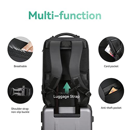 MARK RYDEN Business Backpack for Men, Waterproof High Tech Backpack with Sport Car Shape Design and USB Charging Port, Travel Laptop Backpack Fits 17.3 Inch Notebook (YKK-2 Pockets) | Waterproof Tech Backpack with USB Charging Port, Professional Work Back
