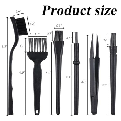 6 Pack Keyboard Cleaning Brush Small Cleaner Brushes Anti Static Brush Electronic Dust Cleaning Brushes for Computer Motherboard Camera Car Interior and Hard to Reach Spaces