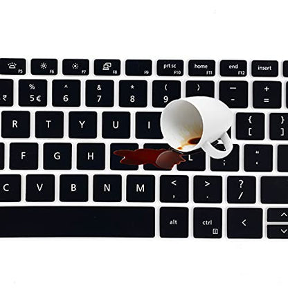 Keyboard Cover for Dell Inspiron 14 5410 5415 5418 5420 5425 5430 7415 7420 7425 7430 7435, Dell Inspiron 16 5620 5625 5630 7620 7630, Inspiron 13 5310, Latitude 3320 3420 Keyboard Skin -Black - color: Black
