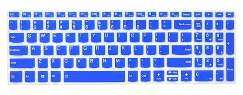Silicone Keyboard Skin Cover Compatible with Lenovo V15 G5 G4 G3 G2, IdeaPad 1 1i 15.6 15IJL7 15ADA07 15IAU7 15ALC7, IdeaPad 3i 15ITL6 2023, IdeaPad Slim 5 16, IdeaPad Flex 5 5i 16" (Blue) - color: Blue