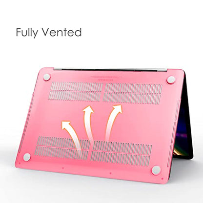 Fintie Hard Shell Case for MacBook Pro 13 Inch, Crystal Pink | A2338(M2 M1) A2251 A2289 A2159 A1989 A1706 A1708 (2016-2023) with/Without Touch Bar, Snap-On Cover, Lightweight - color: Crystal Pink, size: Pro 13 Inch