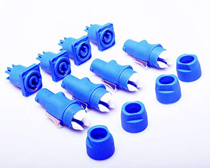 Powercon Connectors, Compatible with Neutrik Nac3mpa Powercon Adapter in Connector to Panel Mount, Male to Power Cable Connectors 4 Packs - color: 4 Set Blue