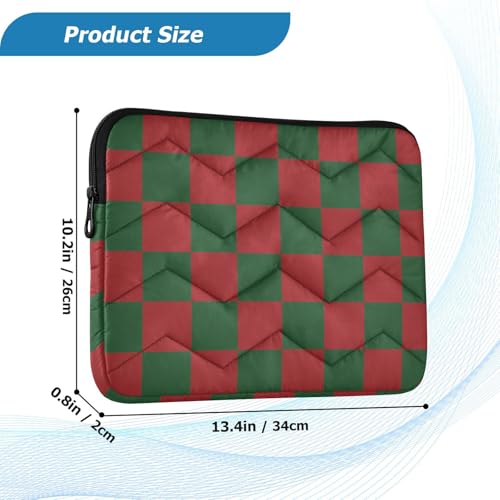 Laptop Sleeve Case with Chessboard Pattern, Padded Protective Computer Sleeve Bag for 13-16 Inch Laptops, Lightweight Waterproof Notebook Pouch for Men and Women (13.4x10.2inch) - size: M:13.4x10.2x0.8inch