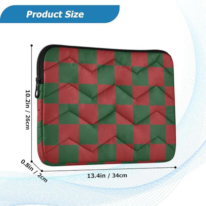 Laptop Sleeve Case with Chessboard Pattern, Padded Protective Computer Sleeve Bag for 13-16 Inch Laptops, Lightweight Waterproof Notebook Pouch for Men and Women (15.7x11.8inch) - size: L:15.7x11.8x0.8inch