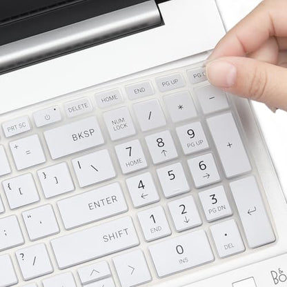 Keyboard Cover for 2026-2024 HP Laptop 15-fc 15-fd 15.6" Series 15z-fc000 15t-fd000 15-fd0123dx 15-fd0127dx 15-fc0245dx 15-fc0025dx 15-fd0023dx 15-fd0005dx 15t-fd100 fd0083wm 15-fc0093dx-White - color: White