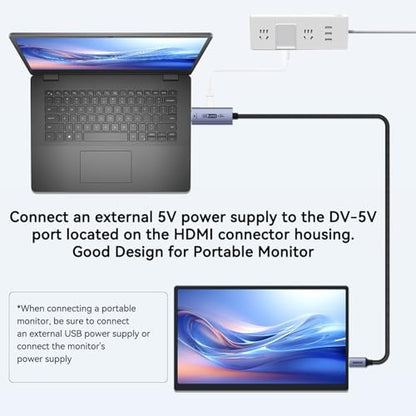BENFEI HDMI to USB C Cable 6 feet 4K@60Hz, Unidirectional HDMI (Source) to USB-C (Display) Adapter for MacBook, Steam Deck, PS5/4, Nintendo Switch, AR/XR, Portable Monitors